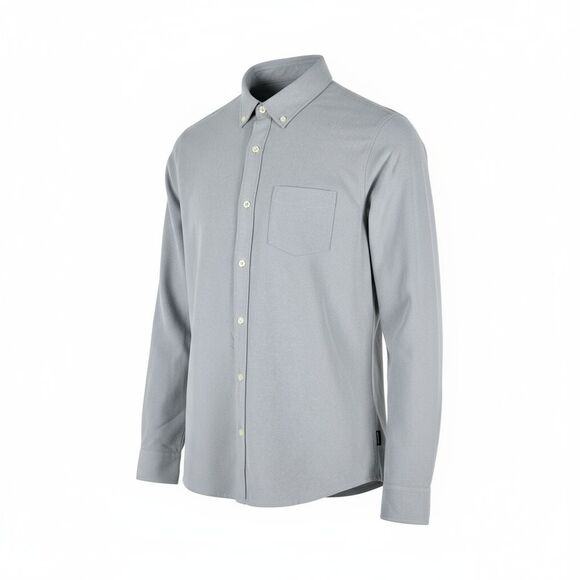 AG Green Label Men’s Oxford Button-Down Shirt Gray Size M Long Sleeve Casual - Picture 3 of 12